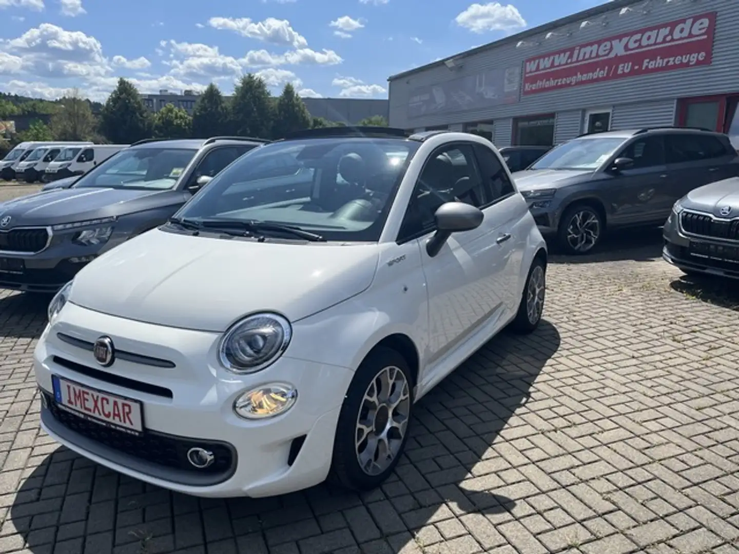 Fiat 500C 1.0 Hybrid Cabrio Sport + Klimatronic + PDC + Aluf Weiß - 1
