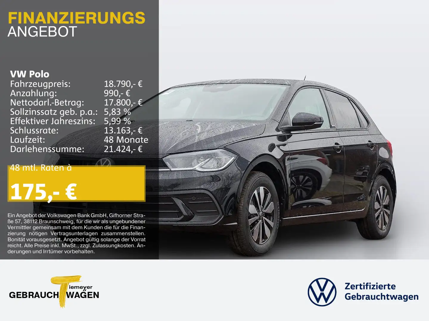 Volkswagen Polo 1.0 TSI MOVE CLIMATRONIC LED KAMERA Zwart - 1