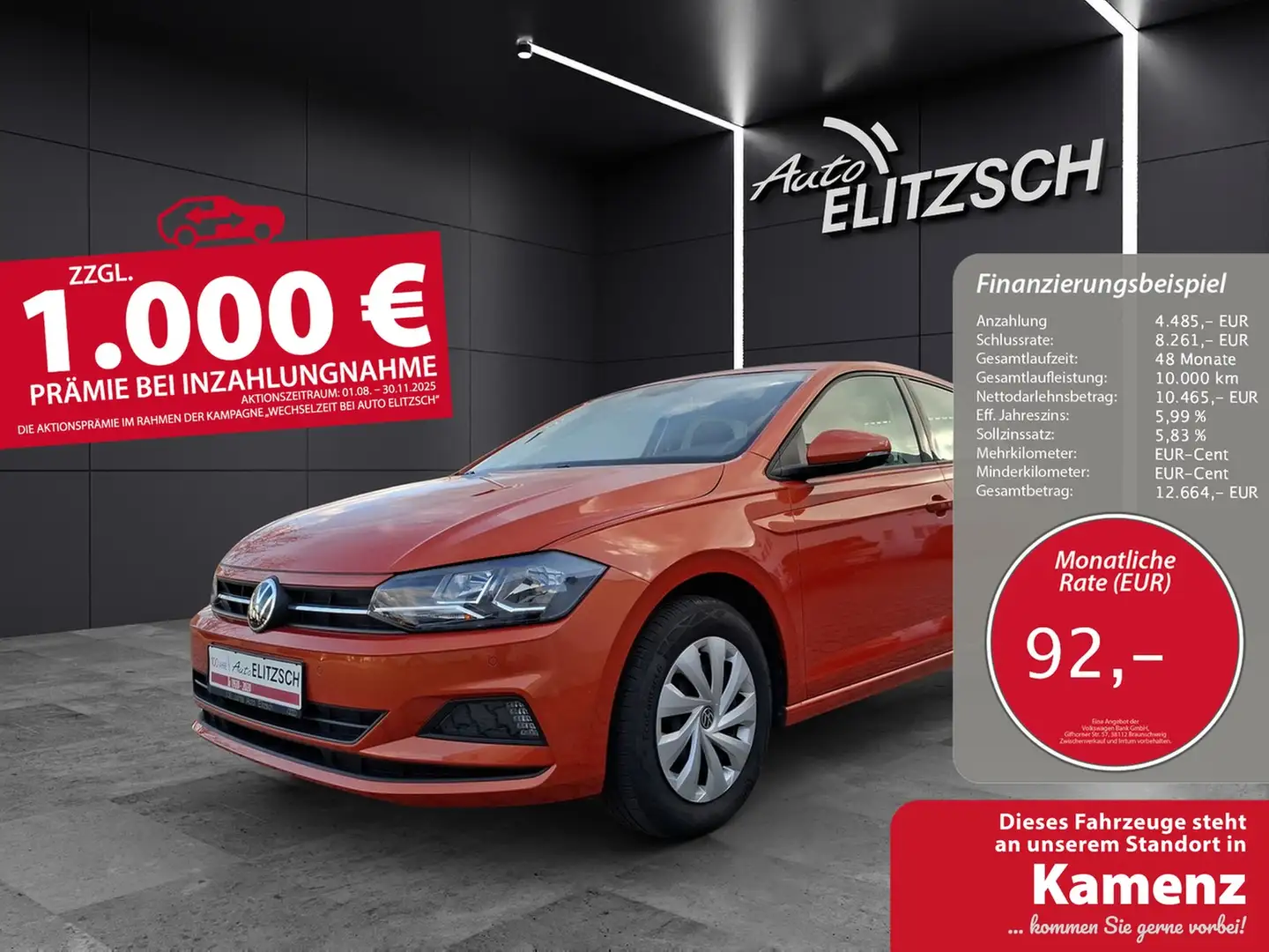 Volkswagen Polo Comfortline Klima DAB PDC SH Orange - 1
