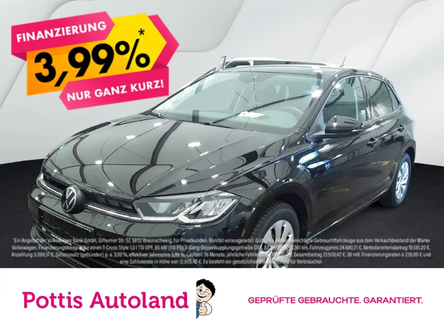 Volkswagen Polo 1.0 TSI LIFE NAVI PDC LED SITZHZG Schwarz - 1