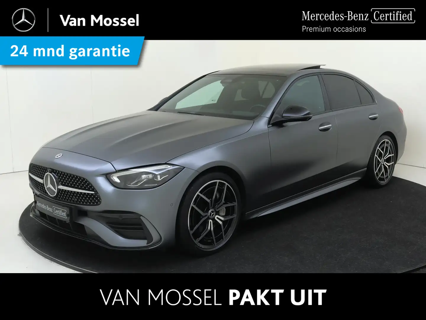 Mercedes-Benz C 200 AMG Line / Panaroma-dak / Trekhaak / Night-Pakket Gris - 1