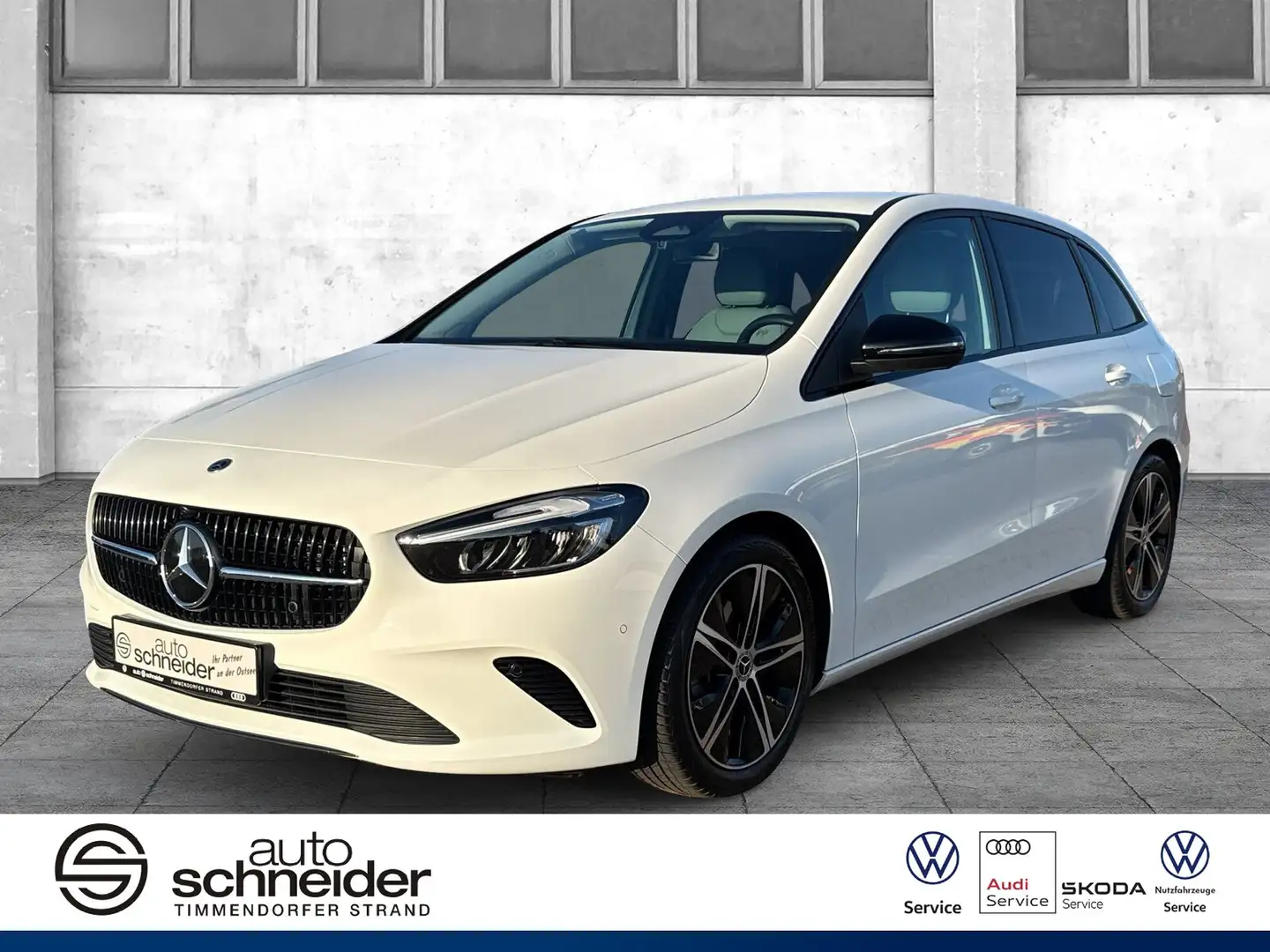 Mercedes-Benz B 200 B 200d DCT Progressive Navi AHK LED Leder Tempom Weiß - 1