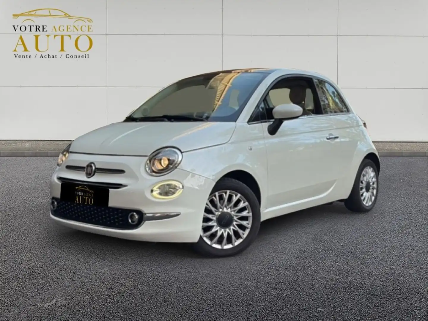 Fiat 500 0.9i TwinAir - 85ch S&S - Lounge PHASE 2 Blanc - 1
