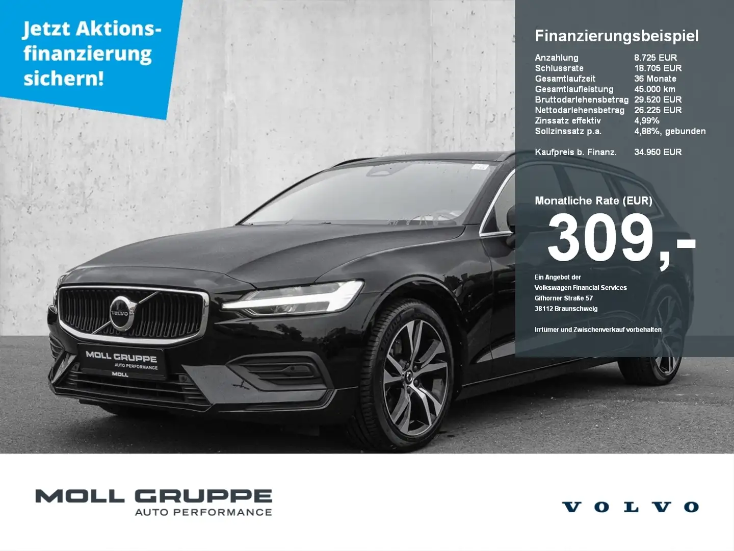 Volvo V60 V 60 B4 Core 4xSHZ AHK EL.HECK Schwarz - 1