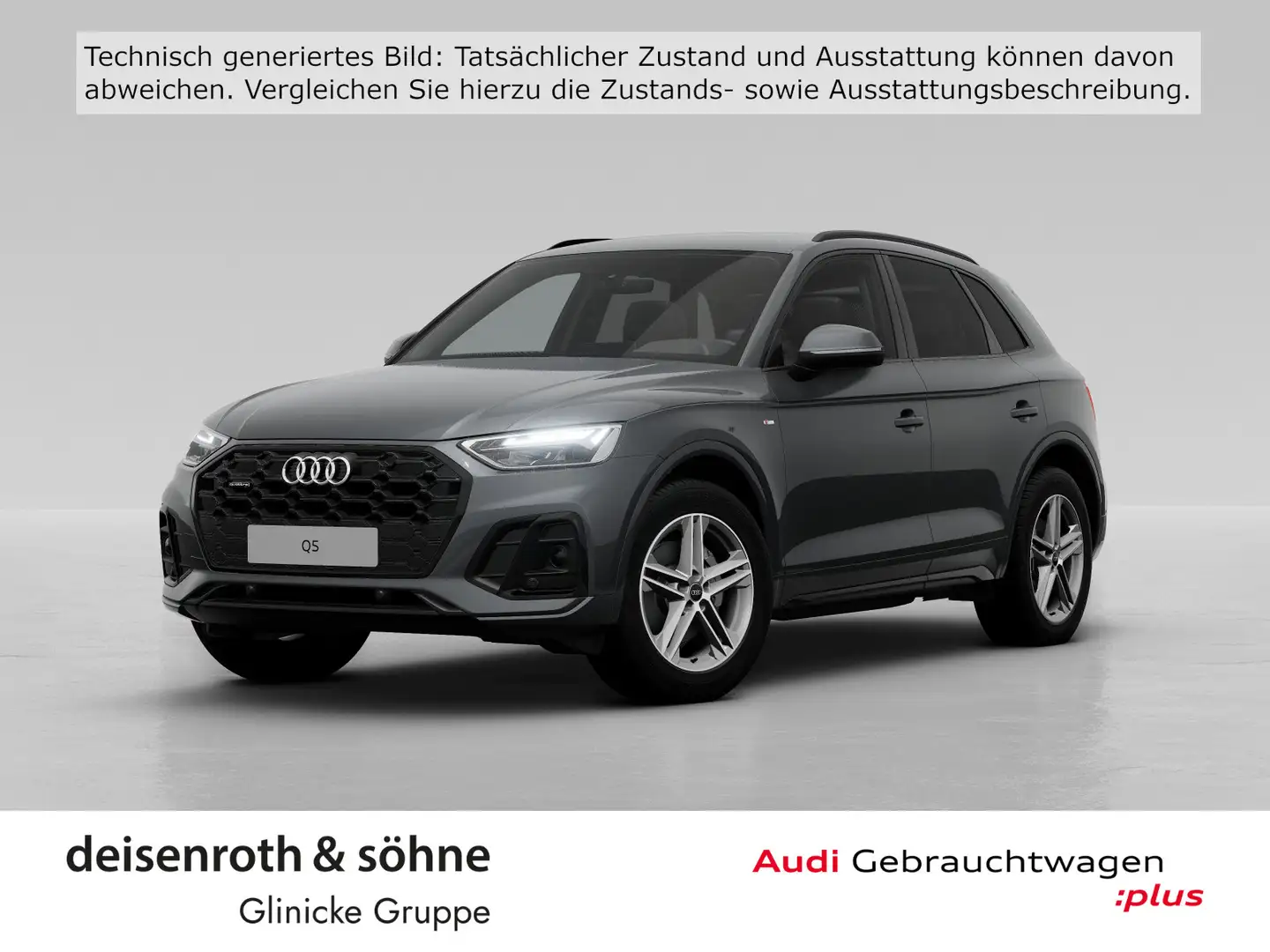 Audi Q5 S line 40 TDI qu Nav/Kam/Assist/PBox/Business Grau - 1