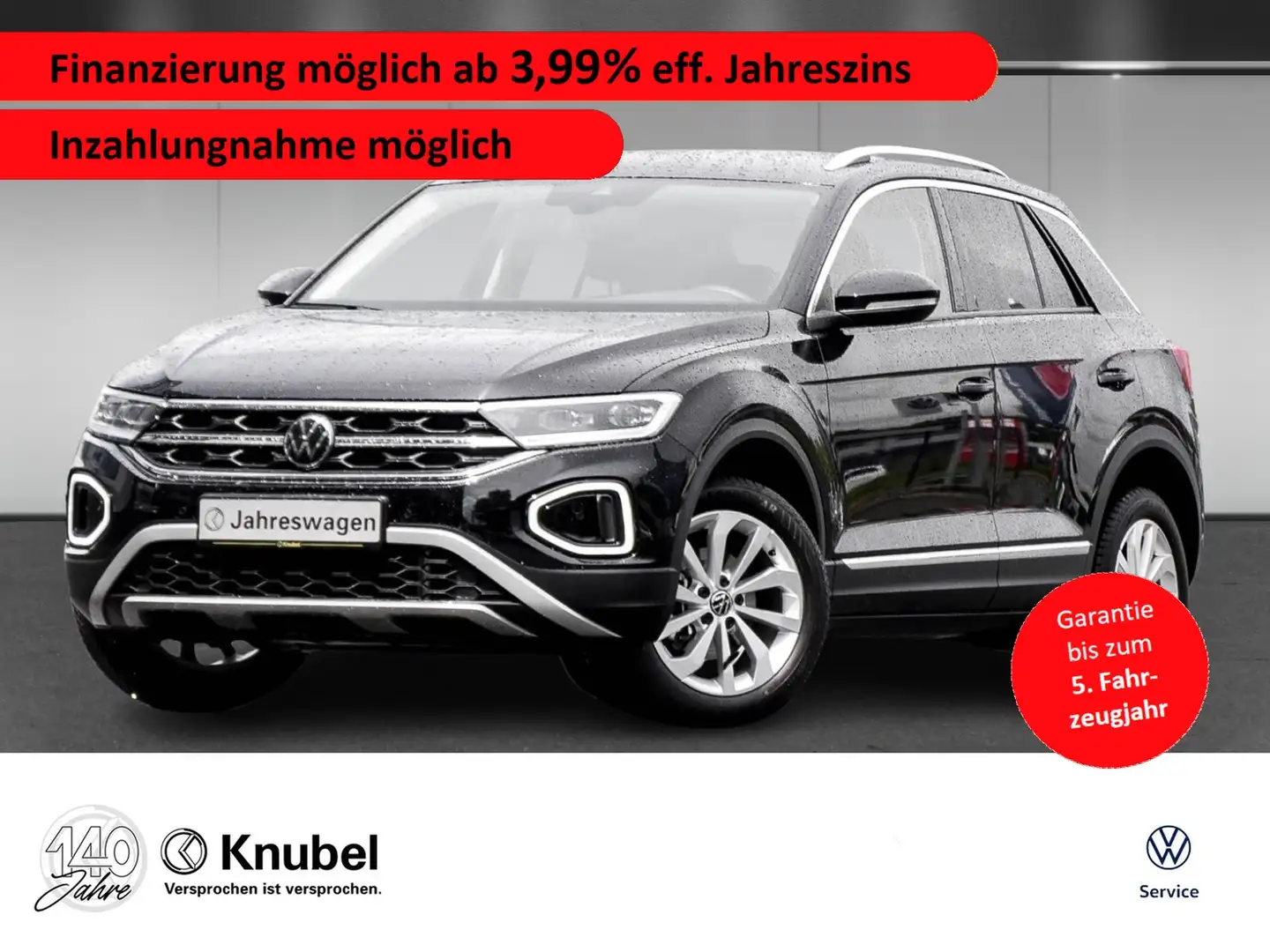 Volkswagen T-Roc Style 1.5 TSI LED+ Navi AHK Travel/ParkAss. Noir - 1