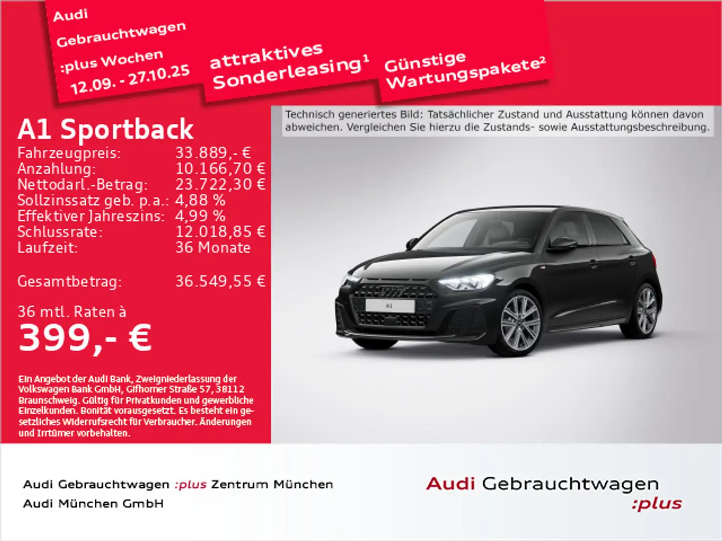 Audi A1 35 TFSI S tronic S line Navi+/ACC/S Schwarz - 1