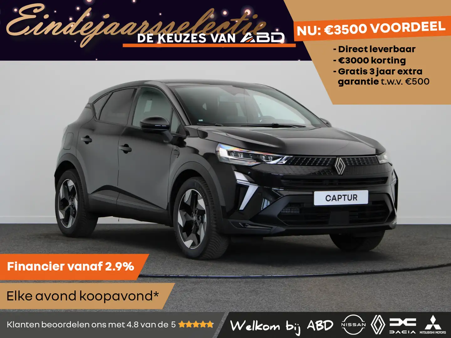 Renault Captur Techno Full hybrid | Achteruitrijcamera | Elektris Zwart - 1