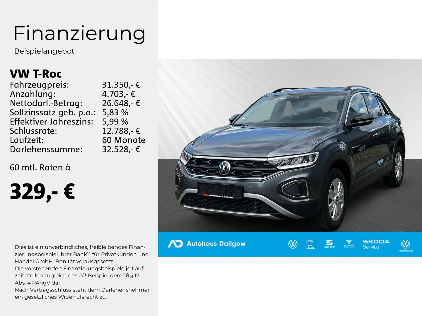 Volkswagen T-Roc GOAL 1.5 l TSI 150 PS* VERKAUFT Grau - 2