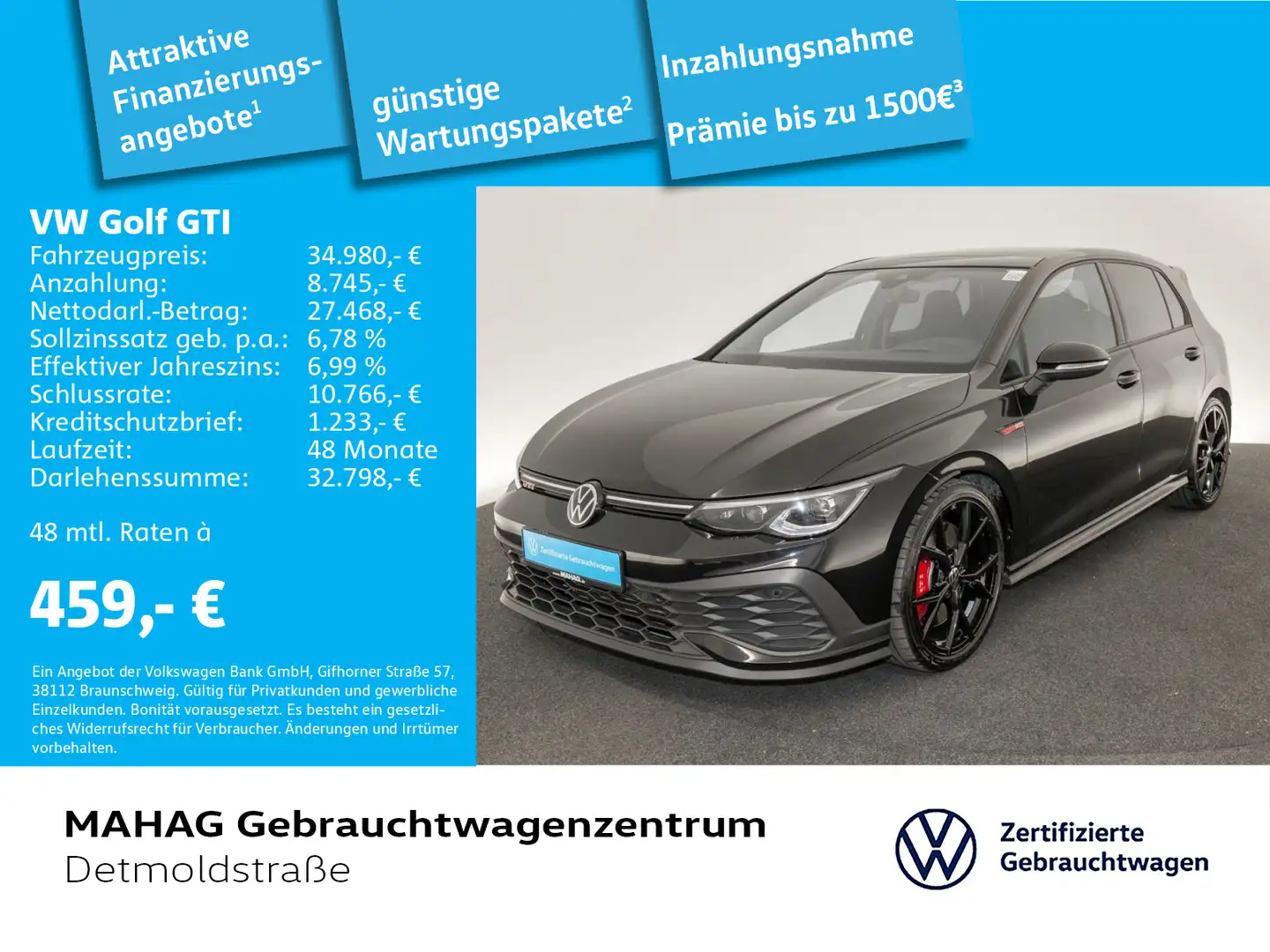 Volkswagen Golf GTI Golf VIII GTI ClubSport 2.0 TSI BlackStyle IQ.LI Schwarz - 1