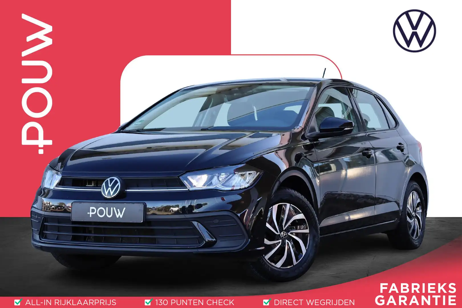 Volkswagen Polo 1.0 TSI 95pk Life | Airco | Cruise Control Adaptie Noir - 1