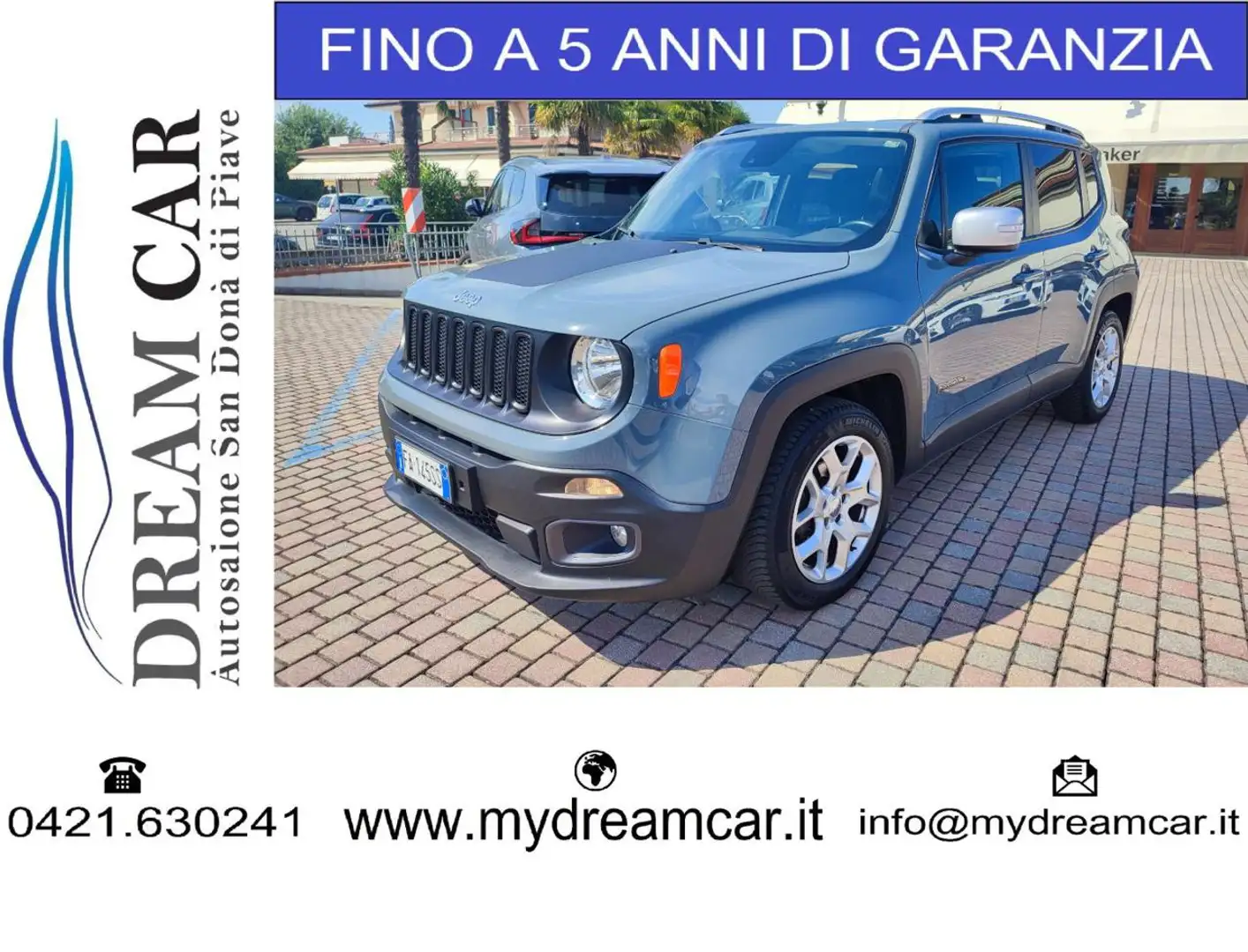 Jeep Renegade 1.6 Mjt 120 CV Limited Grigio - 1