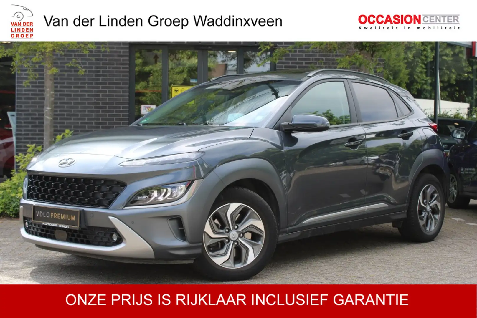 Hyundai KONA 1.6 GDI HEV Premium Sky Full Option! "RIJKLAARPRIJ Grijs - 1