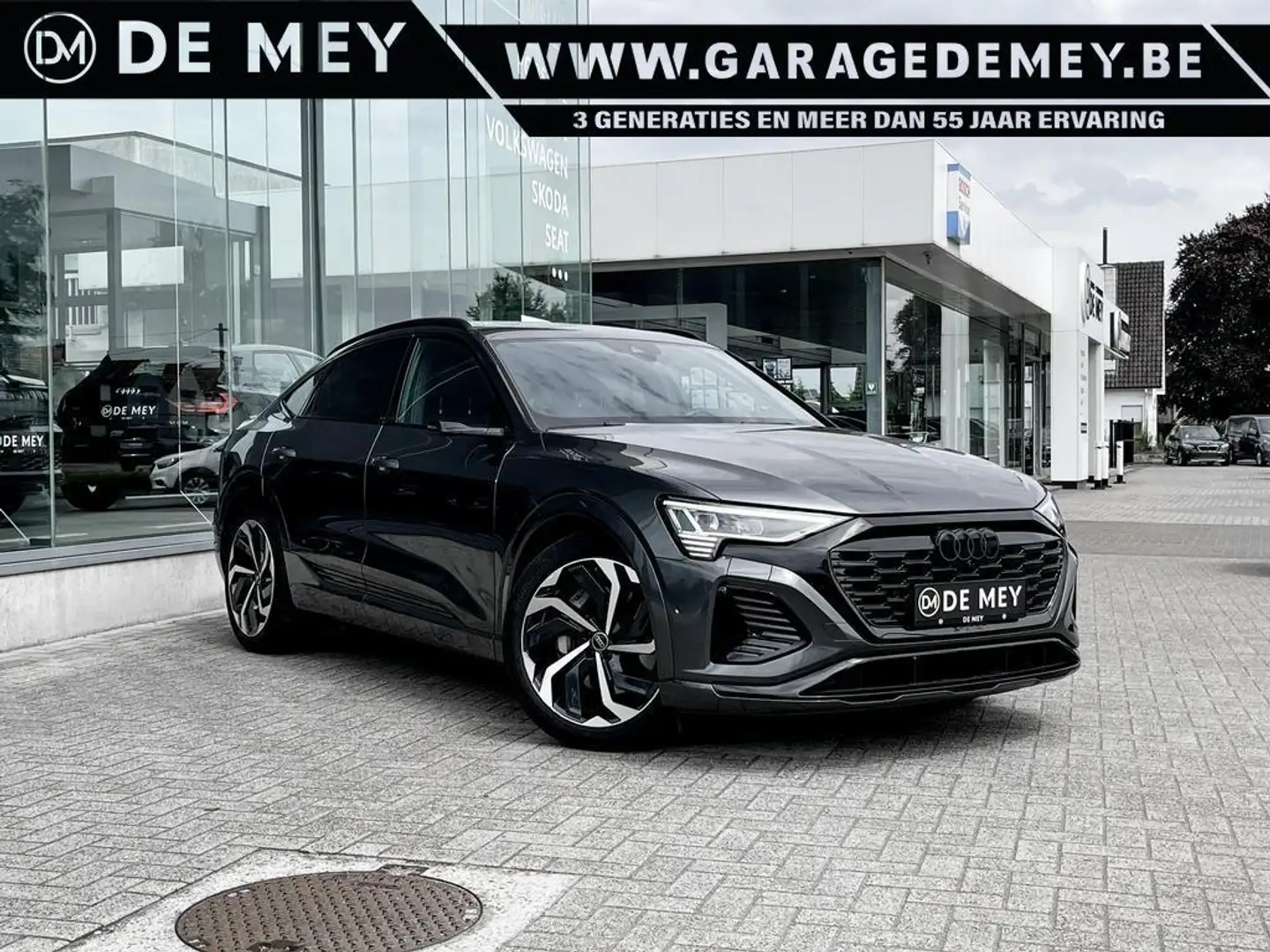 Audi Q8 e-tron Sportback 106 kWh 55 Quattro S line / Pano / Lucht Gri - 1