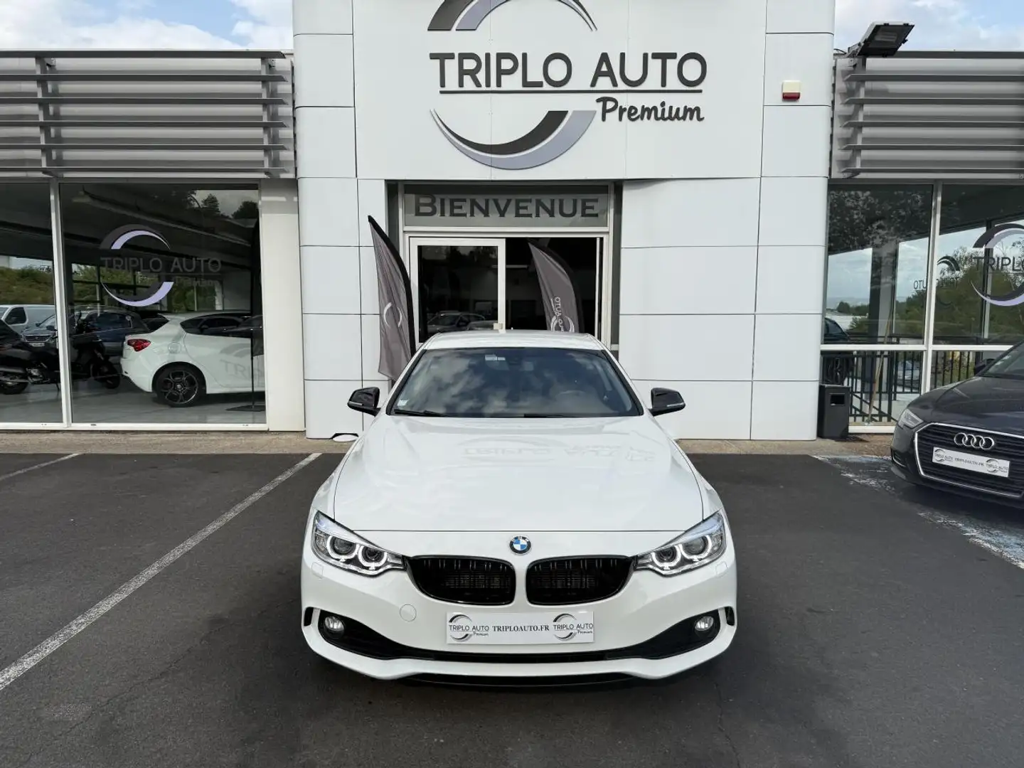 BMW 418 418d Coupé Lounge - BVA Sport Gps + Radar AR + Clim Blanc - 2