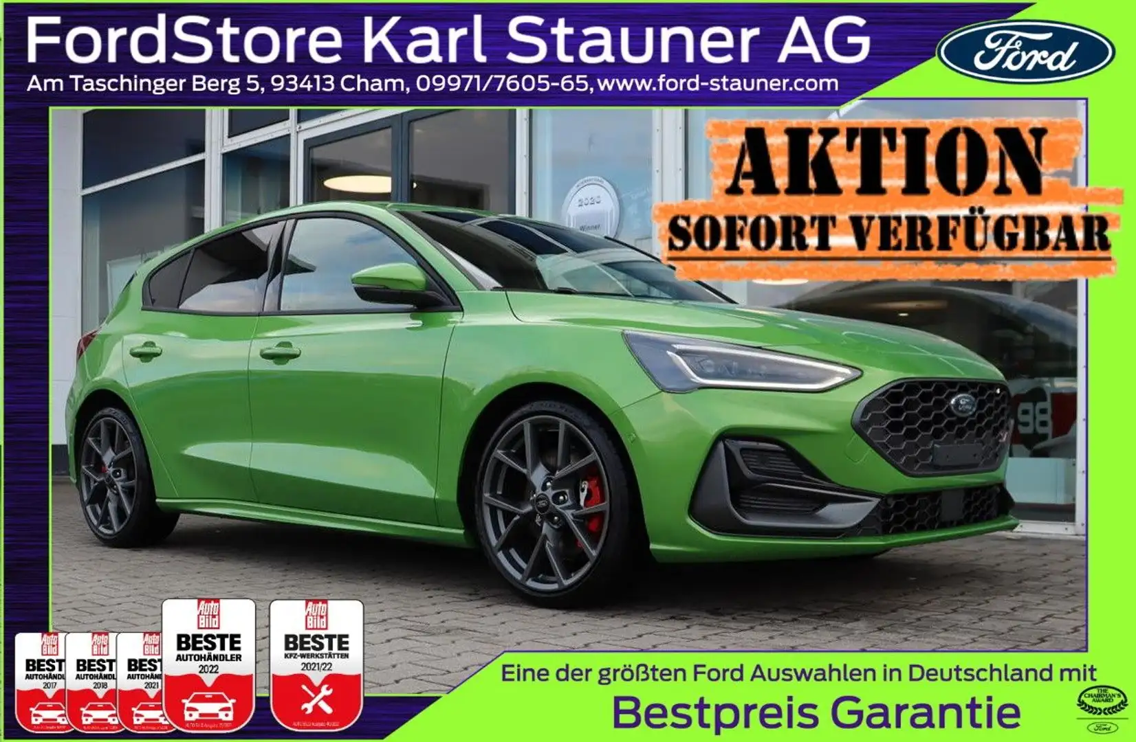 Ford Focus ST X 2.3 Matrix-LED 19" LMF 4,99% FIN*mgl. Grün - 1