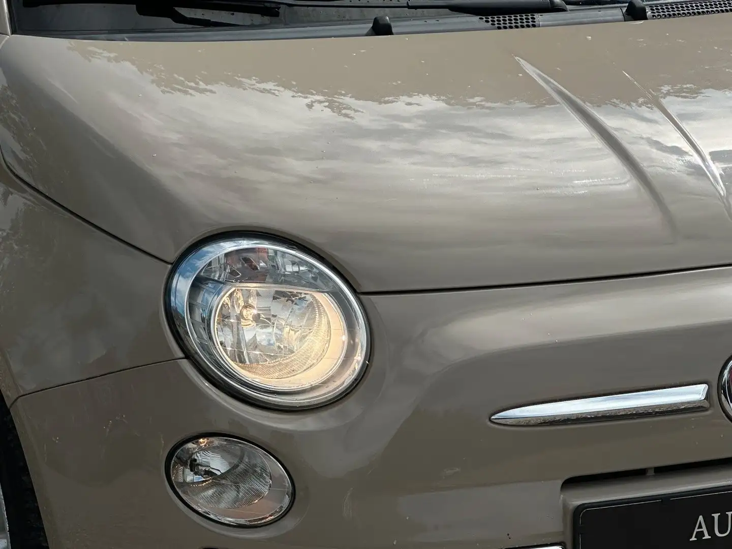 Fiat 500 PopStar Cabrio (KLIMA-PDC-BT-TÜV) Beige - 2