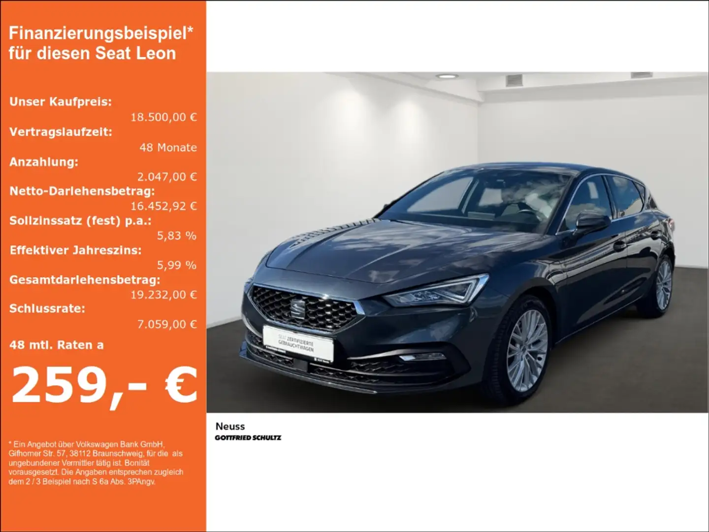 SEAT Leon XCELLENCE HYBRID EINPARKHILFE SITZHEIZUNG NAVI LED Gris - 1
