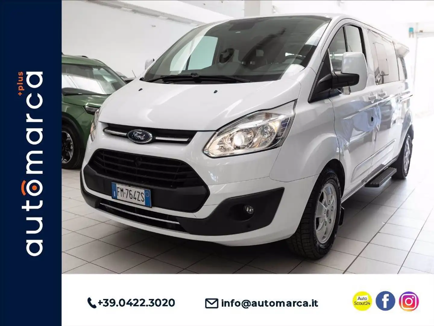 Ford Tourneo Custom 310 2.0 tdci 170cv Titanium L2H1 auto E6 Bianco - 1