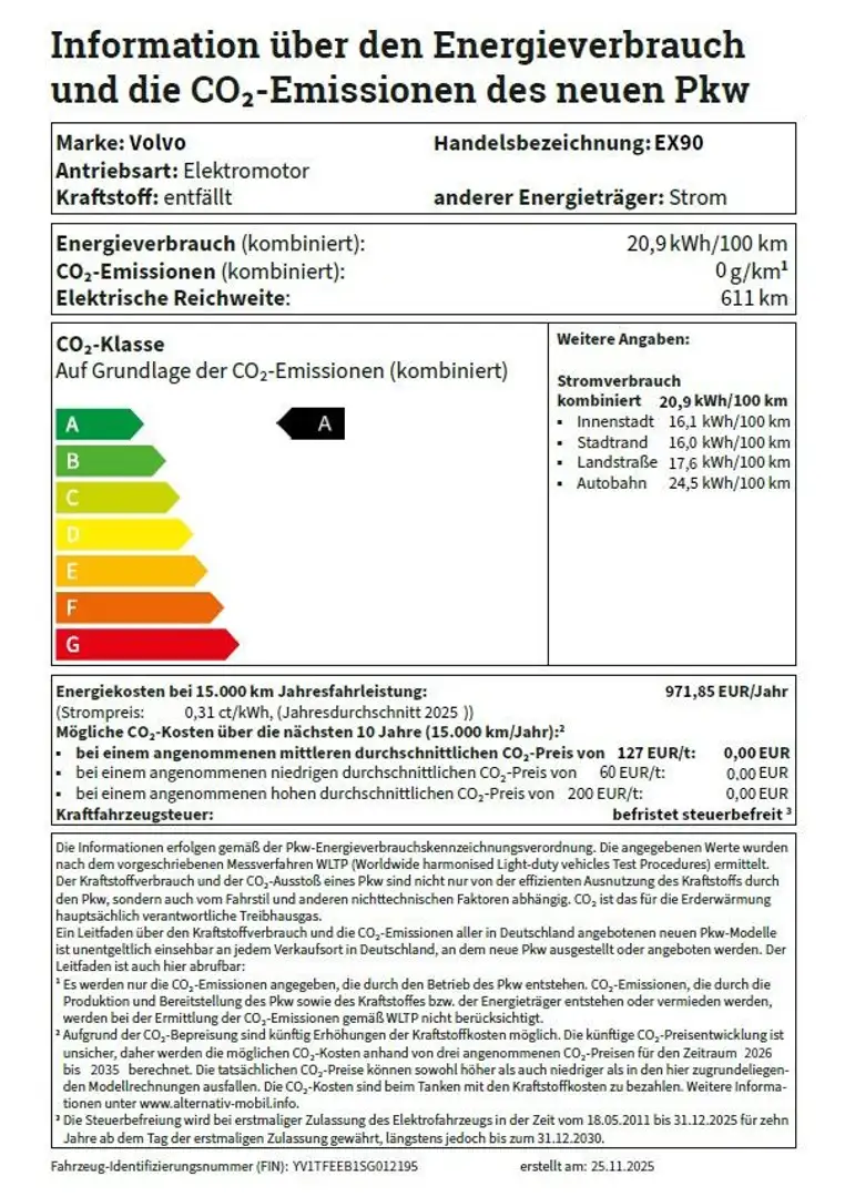 Volvo EX90 Ultra Performance Pure Electric AWD Schwarz - 2