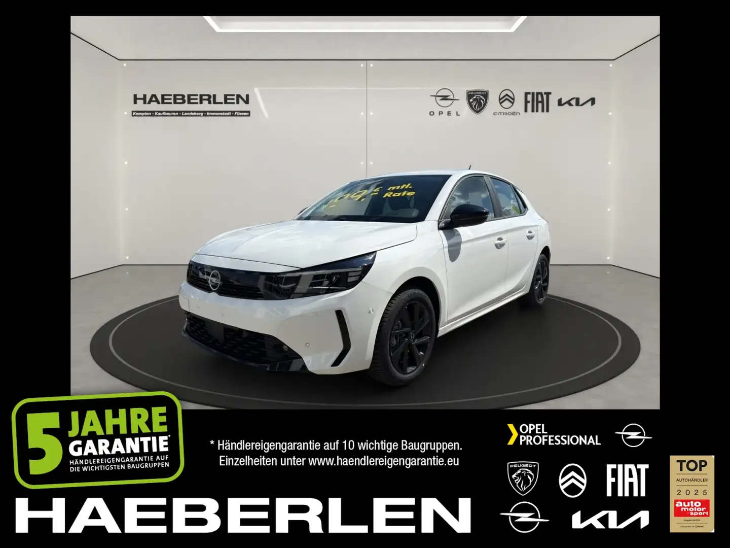 Opel Corsa F 1.2 Turbo SpurW*LM*KAM*PDC*SpurH* Weiß - 1