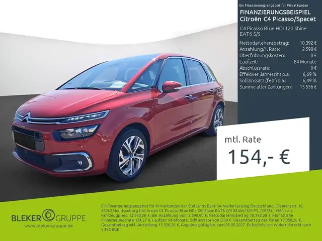 Citroen C4 SpaceTourer C4 Picasso Blue HDI 120 Shine EAT6 S/S
