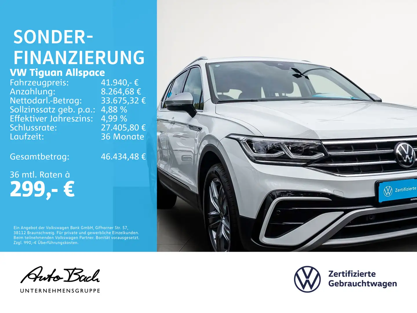 Volkswagen Tiguan Allspace 2.0 TDI DSG Elegance 4Motion, Na Weiß - 2