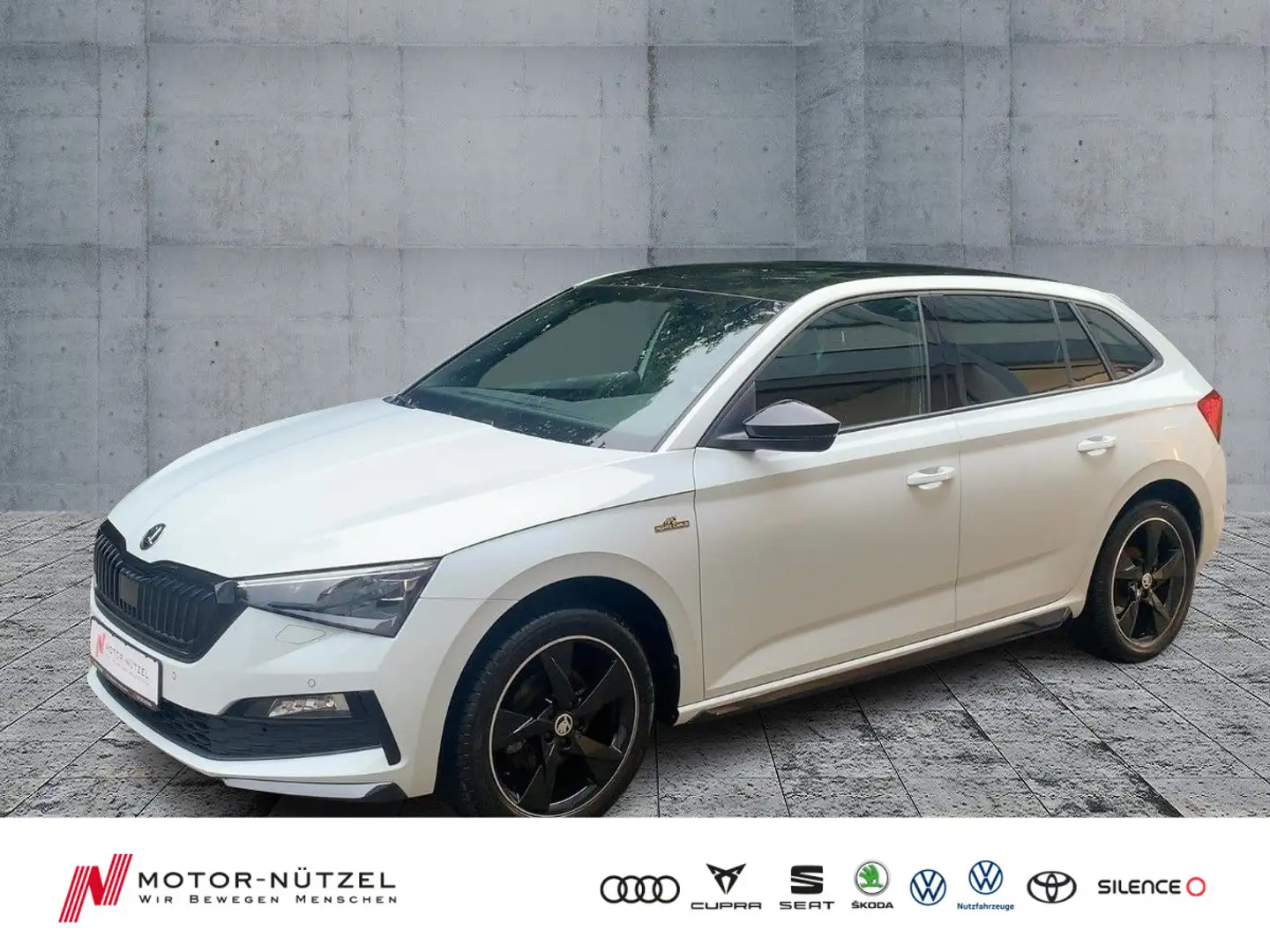 Skoda Scala 1.0 TSI MONTE CARLO LED+APP+SHZ+AHK+PANO Weiß - 1