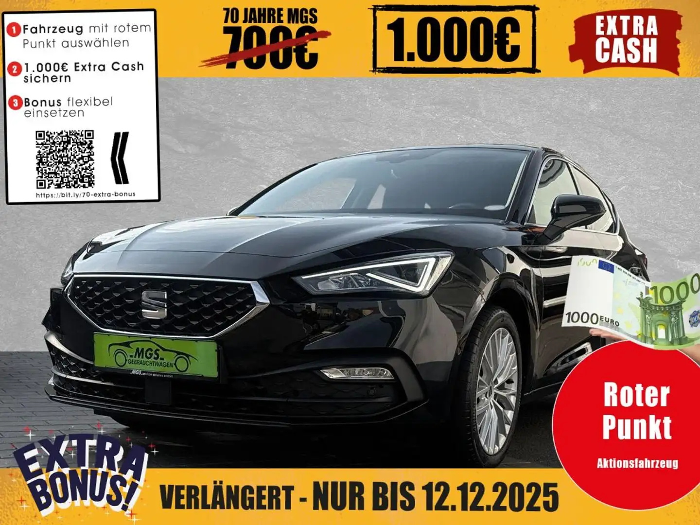 SEAT Leon Xcellence 1.5 16V TSI ACT DAB #BT Zwart - 1