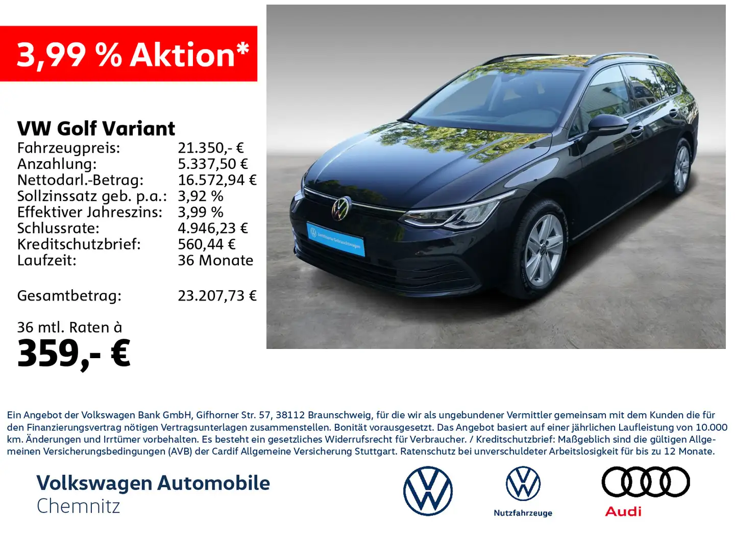 Volkswagen Golf Variant VIII 1.0 eTSI Life LED DAB+ Schwarz - 1
