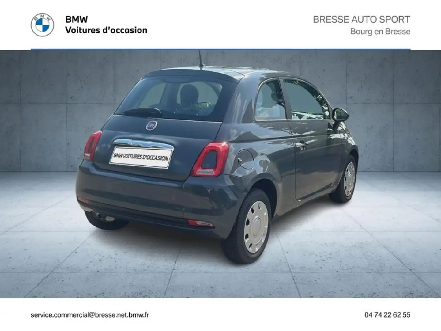 Fiat 500 1.2 8v 69ch Pop Gris - 2