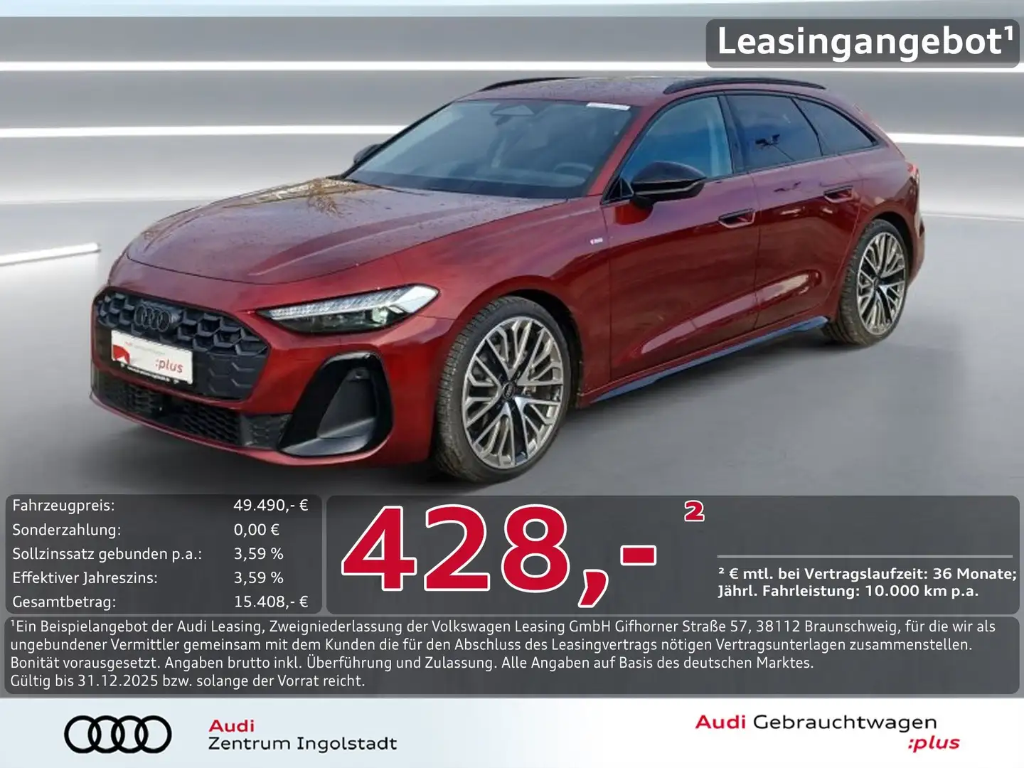 Audi A5 Avant TFSI S line Tech 20" AHK LED+ KAM. ACC Rot - 1