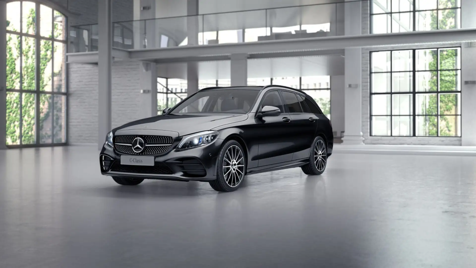 Mercedes-Benz C 400 4M T-Mod AMG Distro+Pano+HUD+Burm+Comand Schwarz - 1