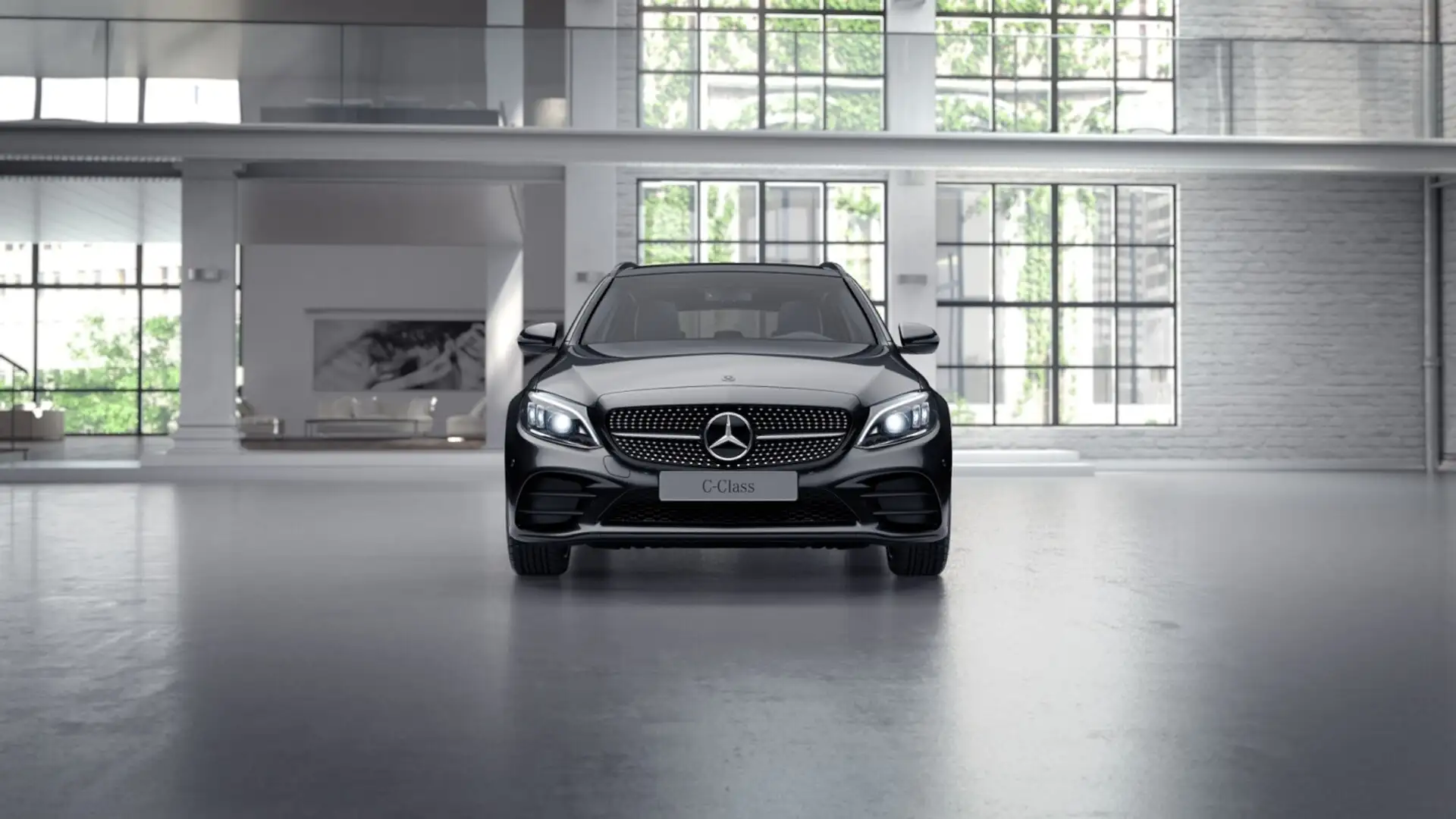 Mercedes-Benz C 400 4M T-Mod AMG Distro+Pano+HUD+Burm+Comand Schwarz - 2
