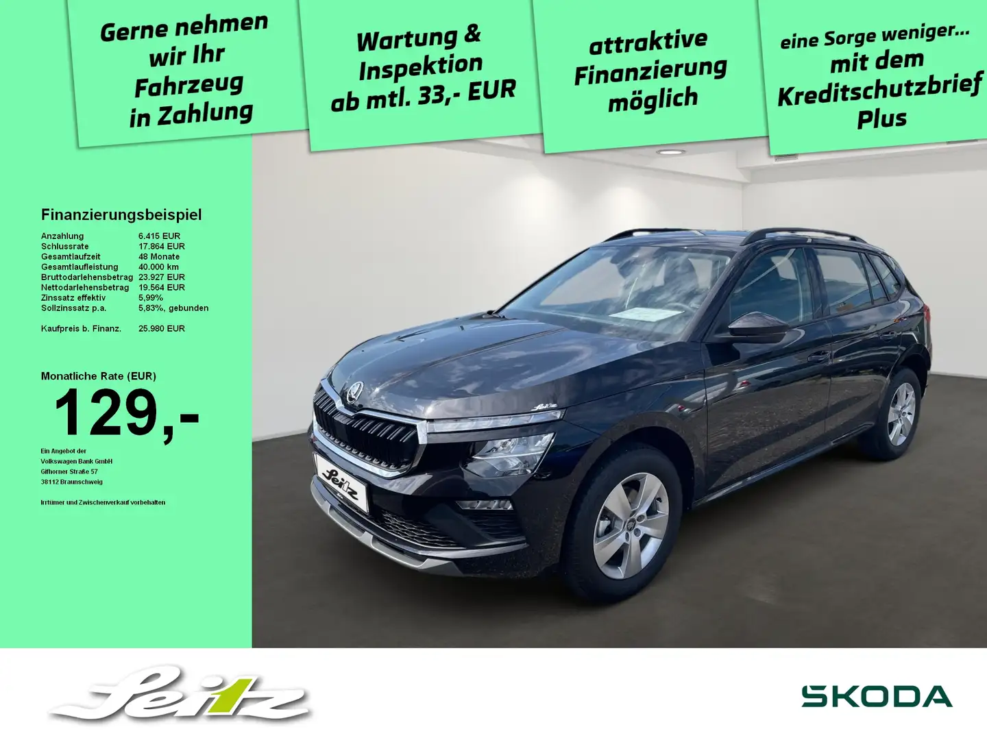 Skoda Kamiq 1.0 TSI Selection *AHK*KAMERA*LED*SITZH* Schwarz - 1