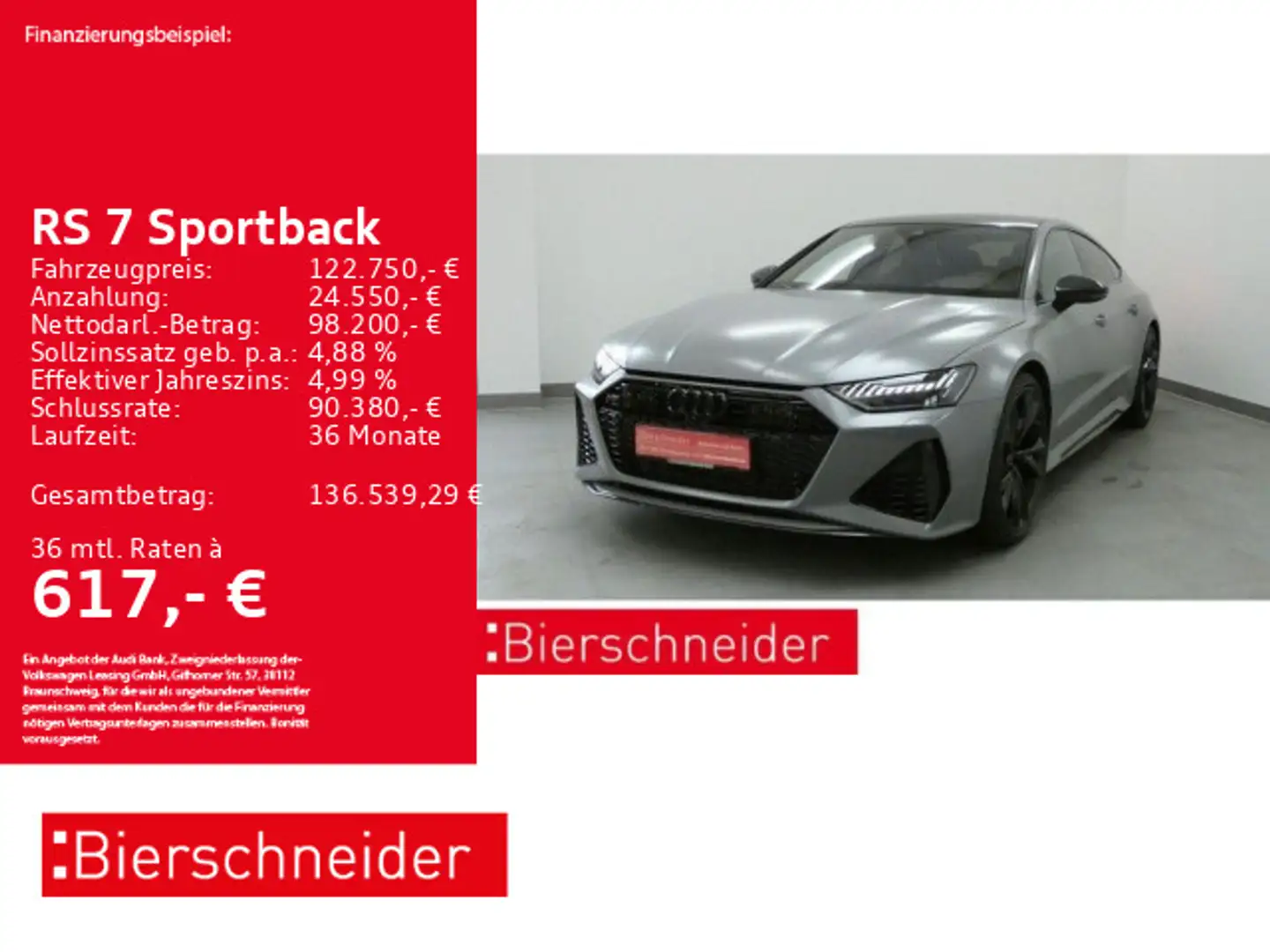 Audi RS7 RS7 Sportback MATT NP: 192.710.- !VOLL! Gri - 1