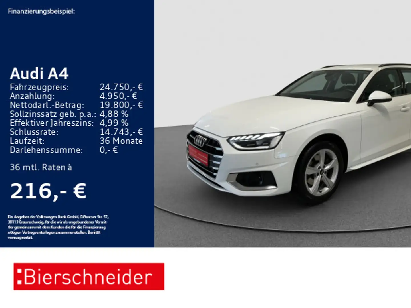 Audi A4 Av 35 TDI advanced LED NAVI SHZ PDC White - 1