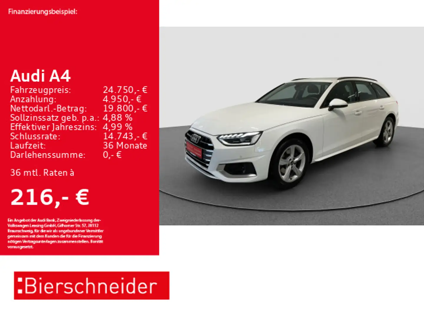 Audi A4 Av 35 TDI advanced LED NAVI SHZ PDC Alb - 1