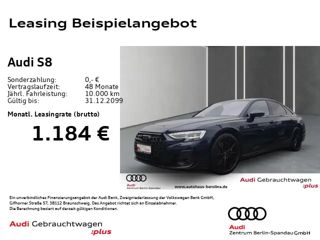 Audi S8 *PANO*StdHz*MATRIX*HuD*B&O*AHK*360°*