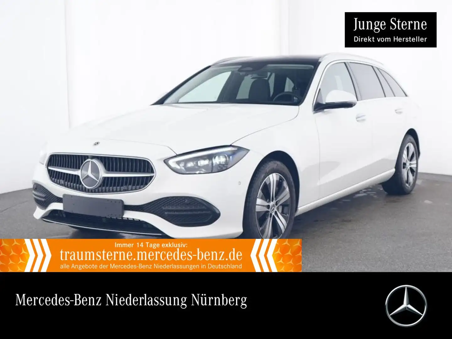 Mercedes-Benz C 300 e T AVANTG+PANO+360+BURMESTER+TOTW+KEYLESS Weiß - 1