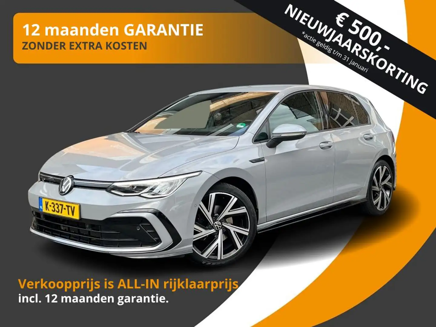 Volkswagen Golf 1.5 eTSI 150PK R-LINE AUTOMAAT/CARPLAY/LED/18/MOON Gris - 1