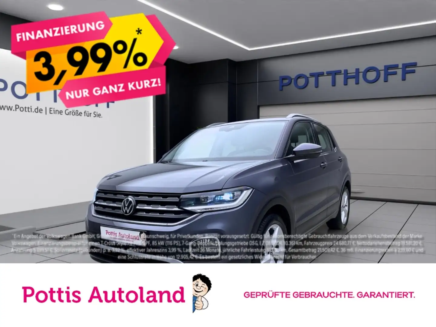 Volkswagen T-Cross 1.5 TSI DSG STYLE AHK PDC SITZHZG LED Gris - 1