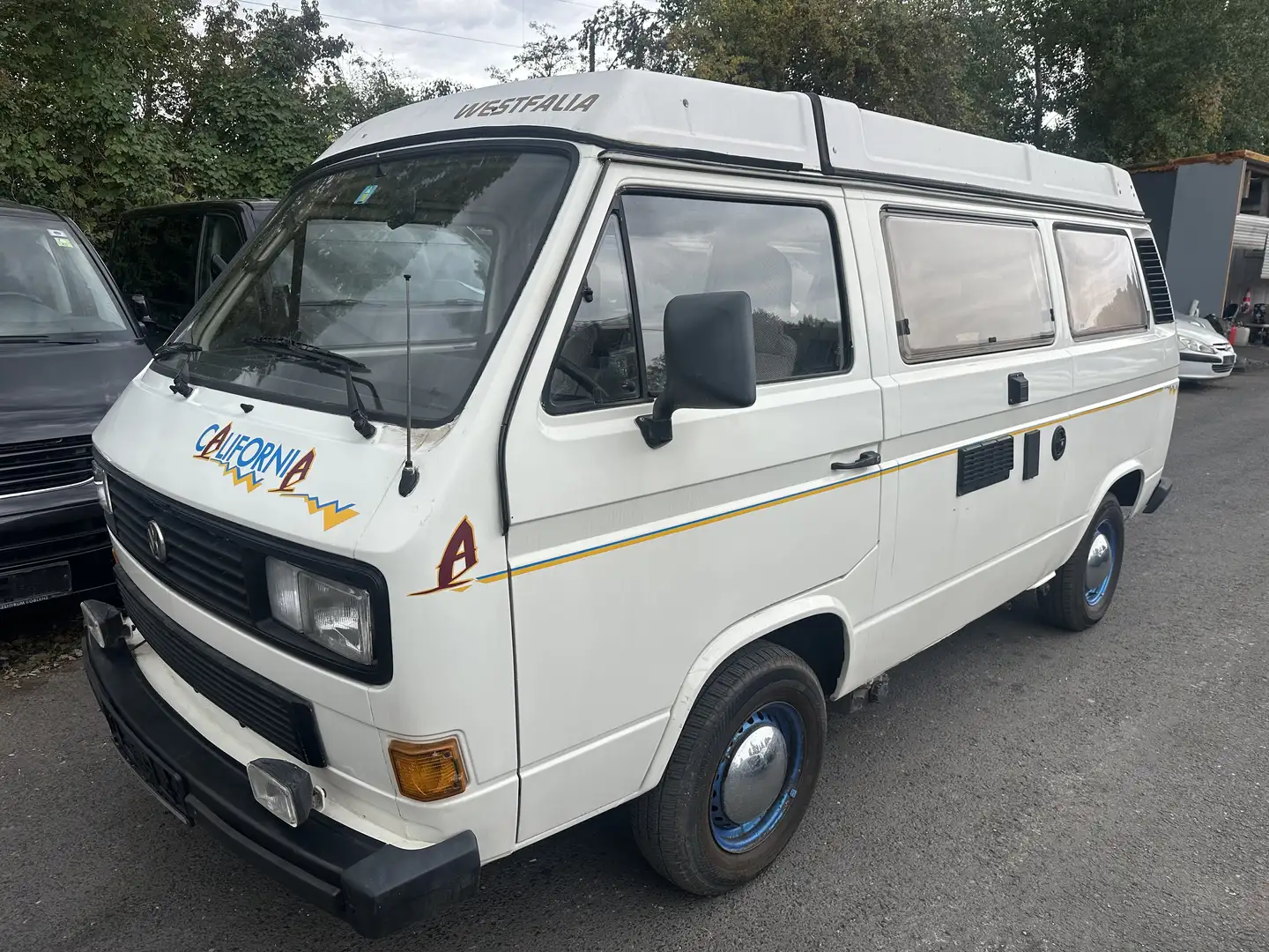 Volkswagen T3 California Wohmmobile 1,6 TD Servo 5 gang Standheizung Weiß - 2