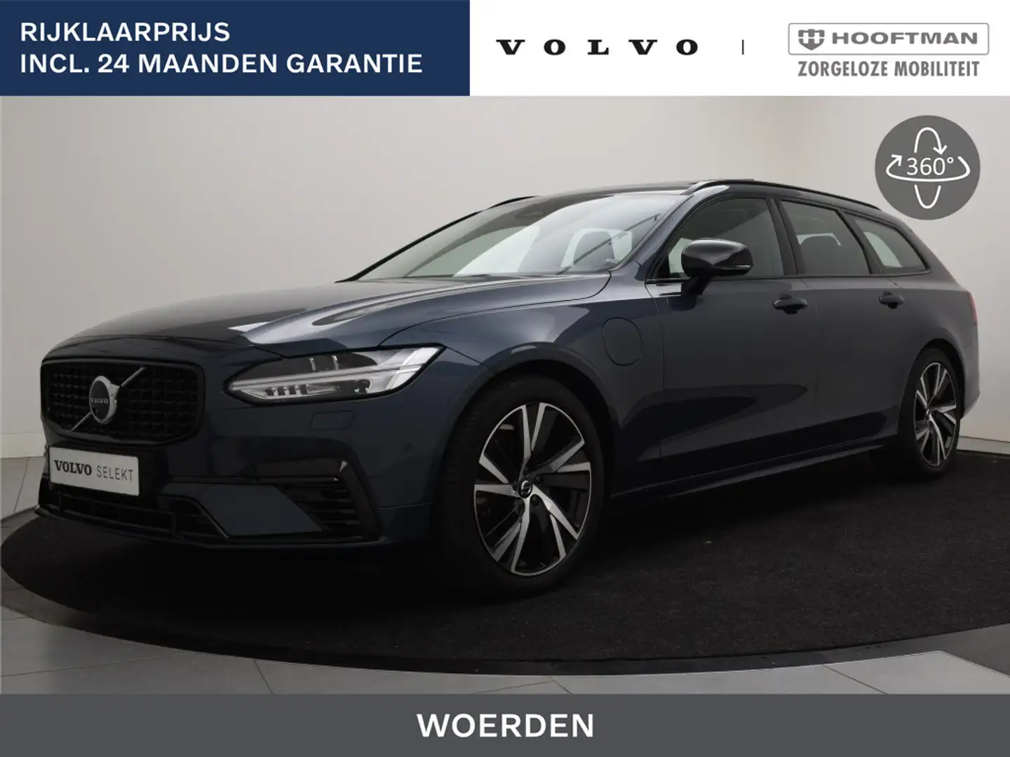 Volvo V90 T6 PLUG-IN HYBRID ULTIMATE DARK SCHUIFDAK 360GR CA Bleu - 1