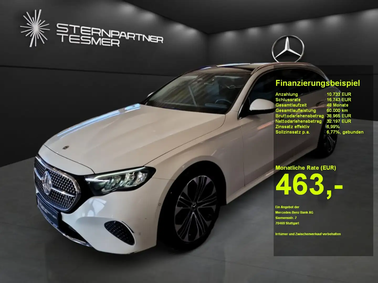 Mercedes-Benz E 220 d T AVANTGARDE+MBUX+PANO+DIST+AMBIENTE+AHK Weiß - 1