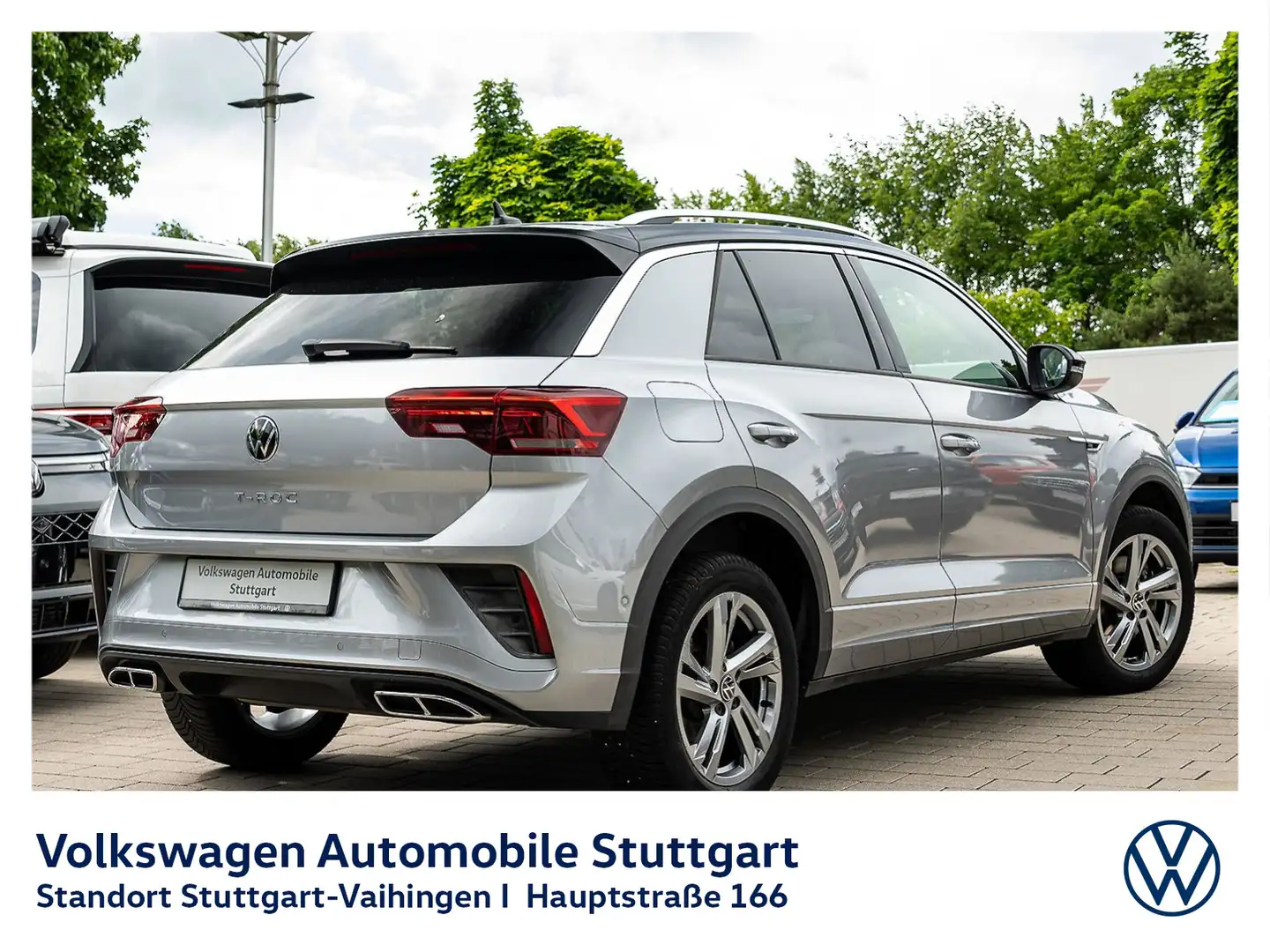 Volkswagen T-Roc 2.0 TDI R-Line DSG Navi AHK Kamera Plateado - 2