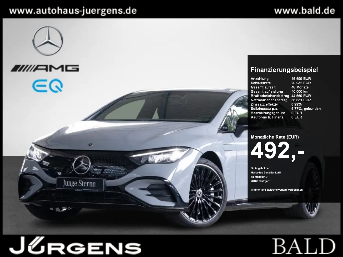 Mercedes-Benz EQE 350 AMG-Sport/LED/HUD/AHK/Night/Airm/21' Grau - 1