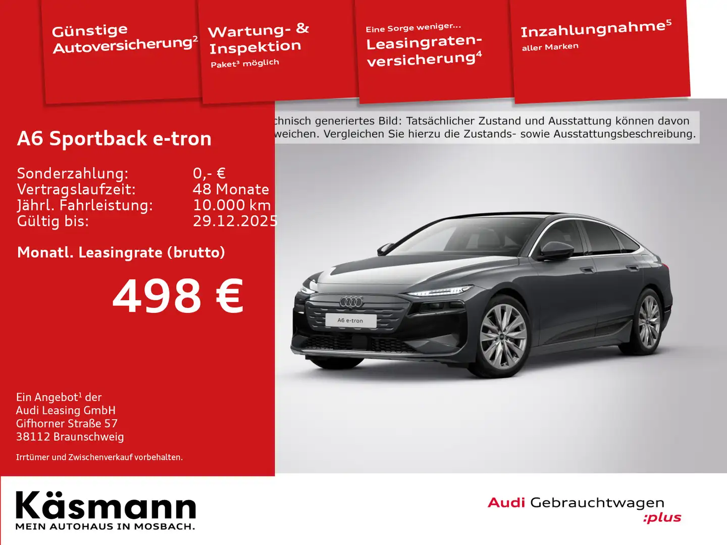 Audi A6 e-tron S line 360° PANO MATRIX LUFT Grau - 1