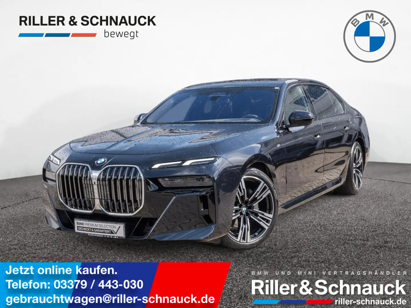 BMW 740 d xDrive M-Sport ACC STANDHZ PANO 360° RSE Noir - 1