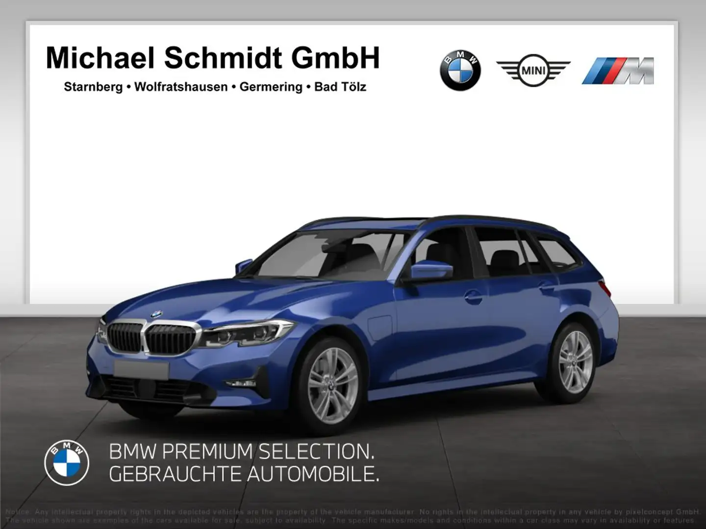 BMW 330 e Touring*M Sportpaket*LC Prof.*HUD*HiFi*DAB*Drivi Blau - 1
